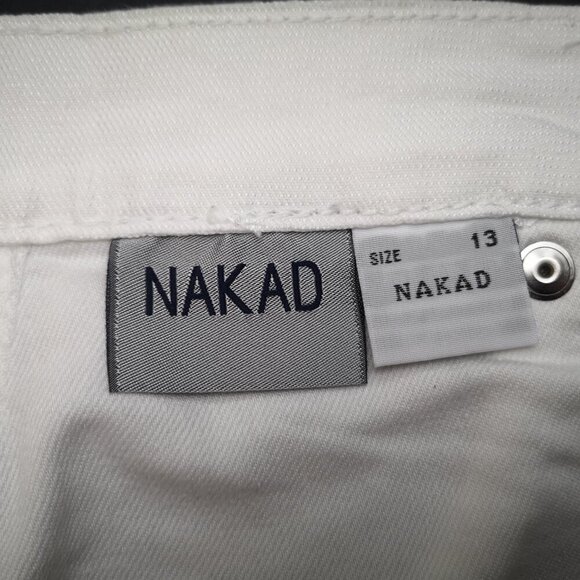 Nakad Ladies Size 13 White Zipper & Button Closure Lightweight Skirt - Picture 3 of 11